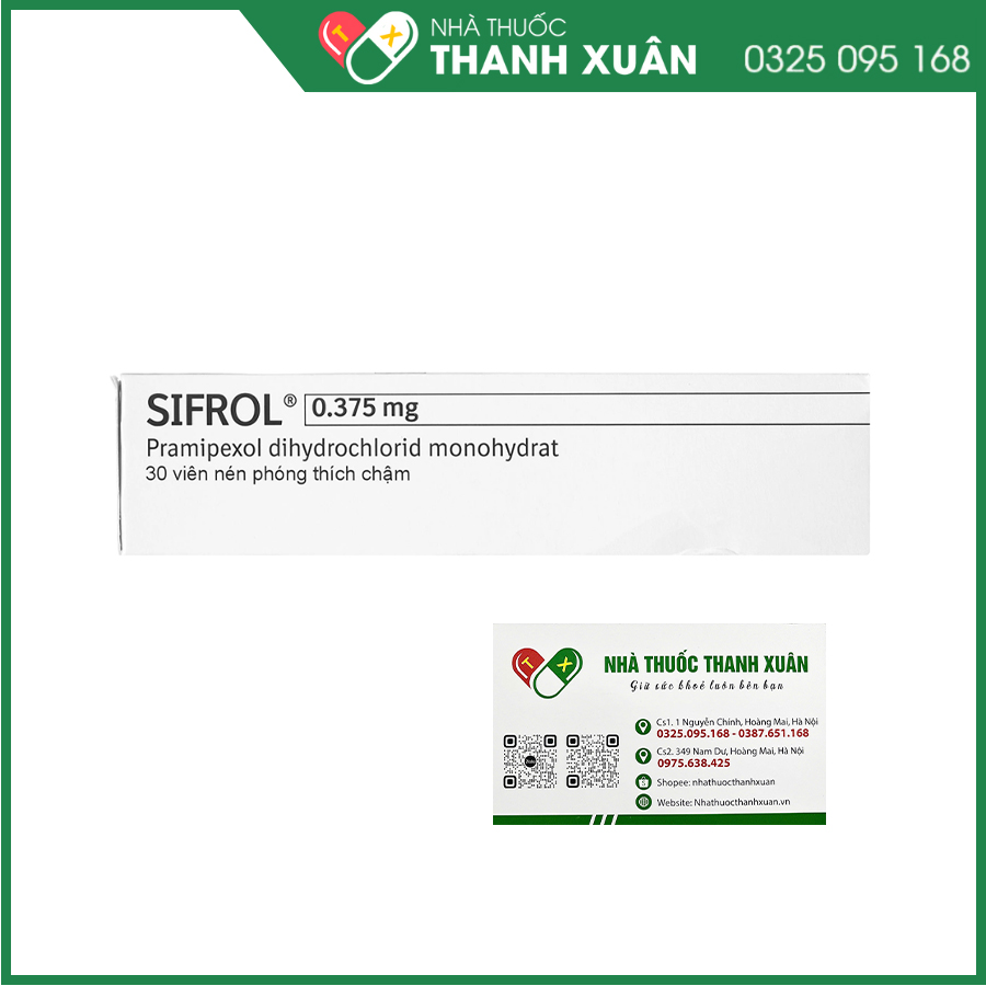 Sifrol 0,375mg thuốc điều trị các dấu hiệu và triệu chứng của bệnh Parkinson vô căn